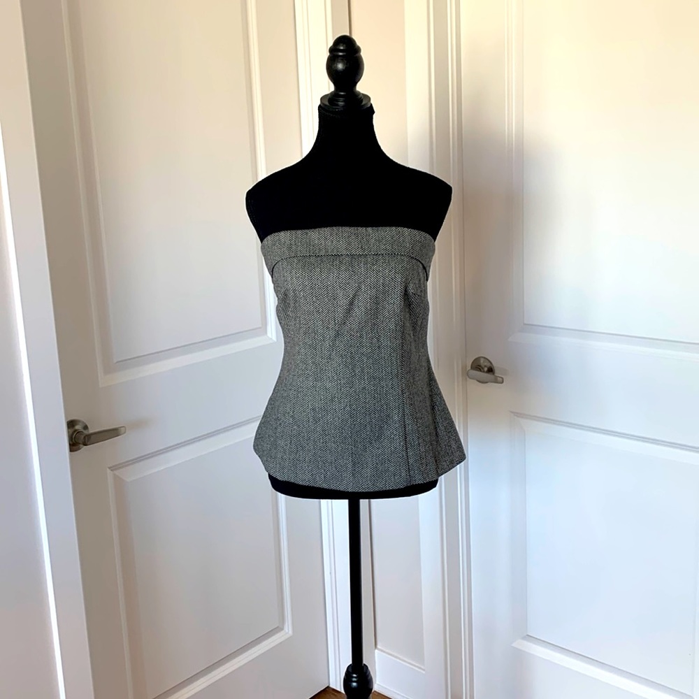 Louben wool peplum top NWOT
